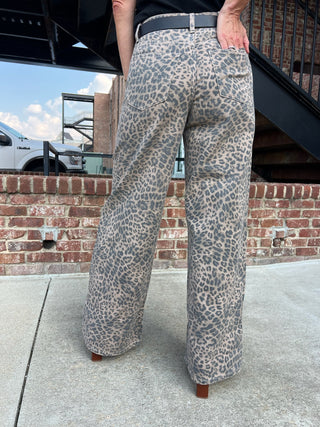 Z Supply | Marli Denim Leopard Pant Desert Tan