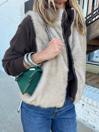 Steve Madden | Brady Reversible Vest Dark Espresso