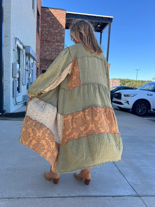 POL | Sippin' Cider Combo Shacket Dress