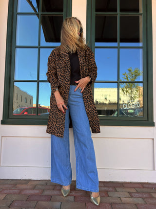 Z Supply | Mia Loose Wide Leg Denim Pant Worn Indigo