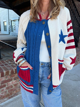 POL | Patriotic Cardigan