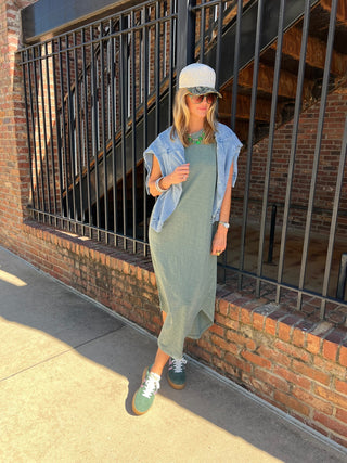 Z Supply | Calabasas Midi Dress Hunter Green