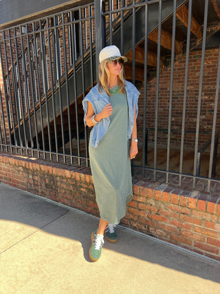 Z Supply | Calabasas Midi Dress Hunter Green