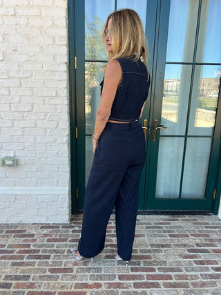 Sage The Label | Troubleshooter Pleated Trousers Midnight