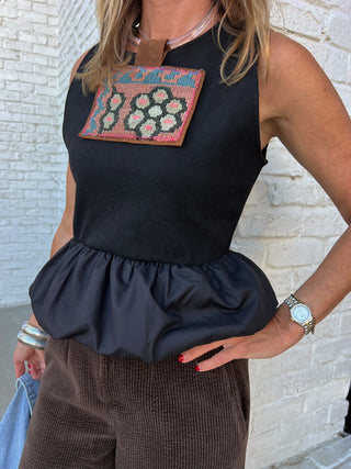 Glam| The Faith Top Black