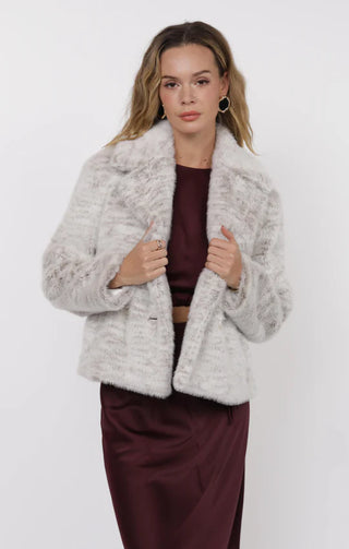 Sage The Label | Pretty Fab Faux Coat Ivory Grey