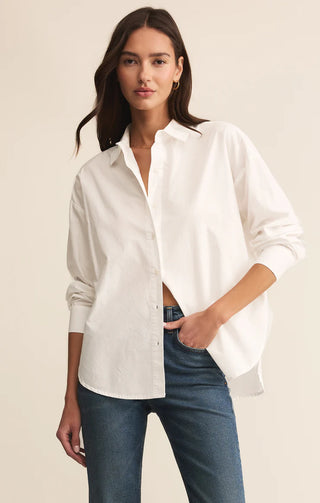 Z Supply | Elevated Poplin Shirt White