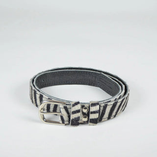 Hairon Leather Belt Zebra