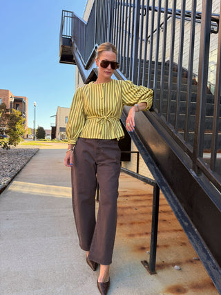 Sophie Barrel Pant Umber