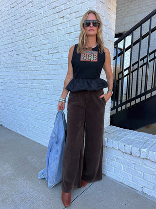 Glam| The Faith Top Black