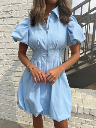 The Sadie Zip Dress Blue