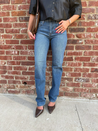 Rebel Mid Rise Slim Straight Surge