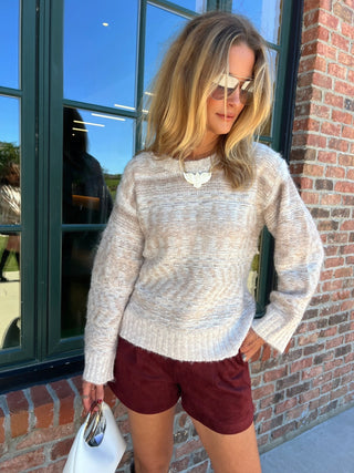 Sage The Label | Spotlight Reverse Stitch Sweater Oatmeal Multi