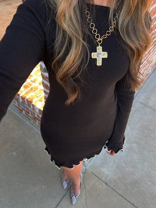 LE LIS | Sweet Frills Dress Black