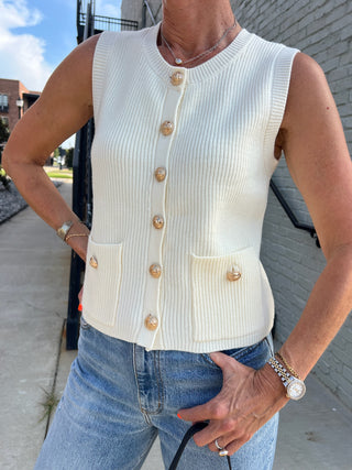 Steve Madden | Aliya Sweater Vest Cream