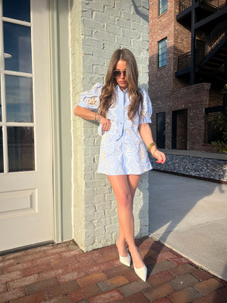 The Eleanor Lace Stripe Set