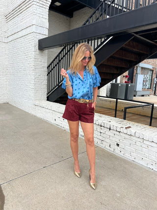 Polka Dot Mood Blouse Blue