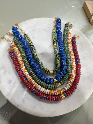 Amulet | African Clay Beads + Spacer