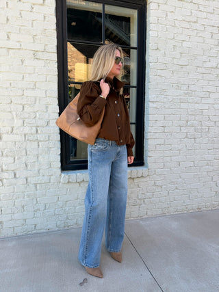 Hailey Bomber Jacket Brown