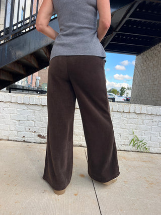 Sage The Label | Mystique Corduroy Wide Pants Brown