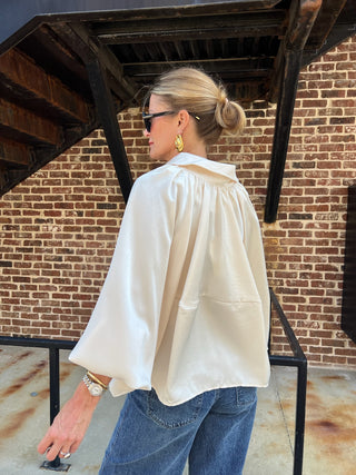 Mable | The Warren Bomber Jacket Cream