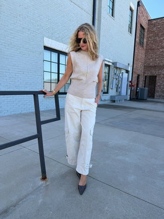 NEEDII Jolie Pleated Vest Taupe