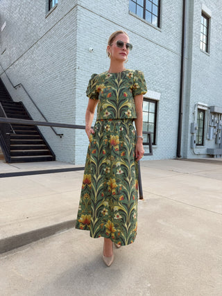 Bethany Floral Set Olive