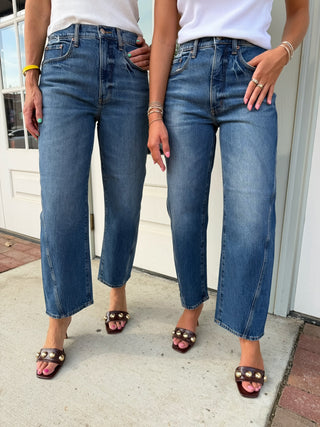 Daze Denim | Westward High Rise Seamed Barrel | Authentic
