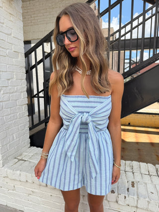 SAGE THE LABEL | Cape Cod Romper - Blue Multi