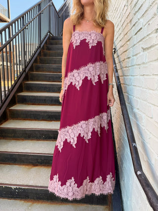 Escape Maxi Dress Burgundy