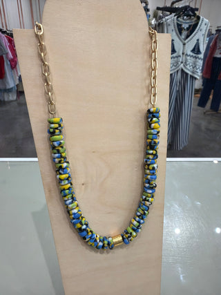 Amulet | African Clay Beads + Spacer