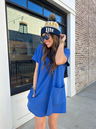 Lalamia | Luna Pocket Romper Royal Blue