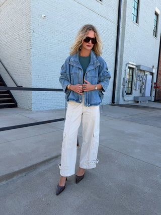 Arden Cargo Pants Cream