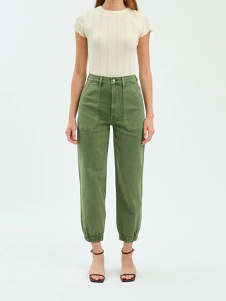Daze Denim | The Champ High Rise Jogger in Clover