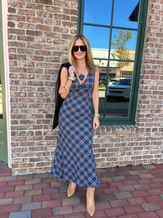 NEEDii | The Penny Patchwork Dress Navy