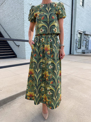 Bethany Floral Set Olive