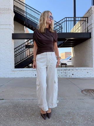 Sienna Cape Top Brown