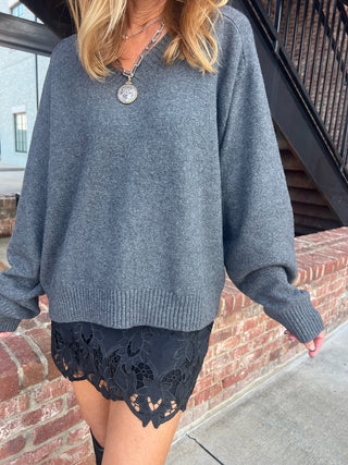 Z Supply | Eloise Sweater Charcoal Heather