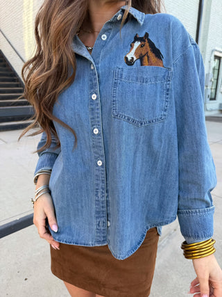 Stallion Stable Denim Top