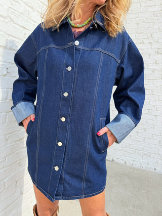 LE LIS | Remi Denim Dress Indigo