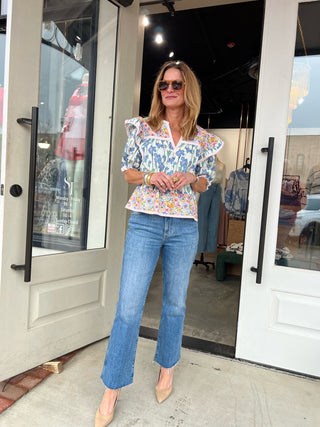 Floral Frills Blouse