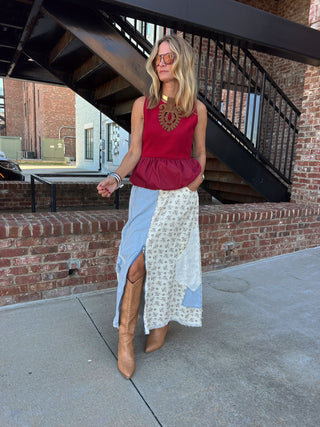 Glam| The Faith Top Burgundy