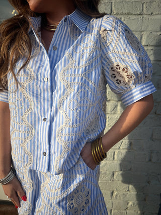 The Eleanor Lace Stripe Set