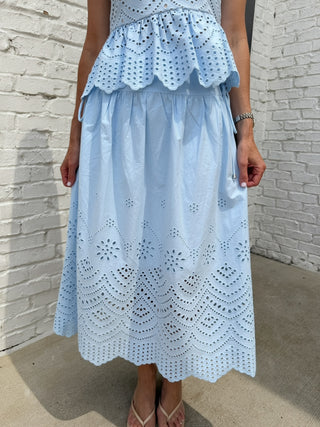 ENTRO | Remi Eyelet Midi Skirt
