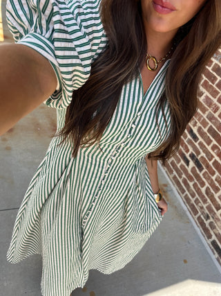 THML | The Melton Midi Dress Green