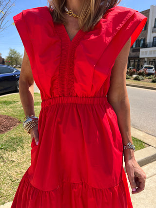 Ivory Moon Maxi Red