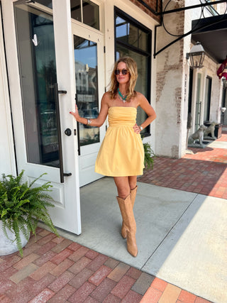 Needii | Mavis Tube Mini Dress Yellow
