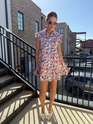 OLIVACEOUS | Larson Floral Dress