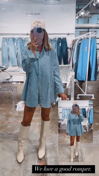 Sage The Label | Market Day Shirt Layered Romper