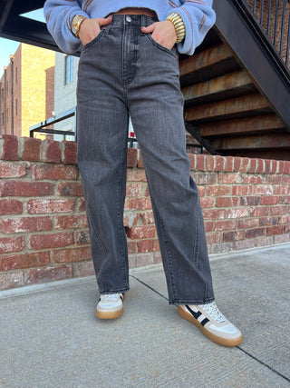 Daze | Westward Barrel Leg in Night Life Vintage